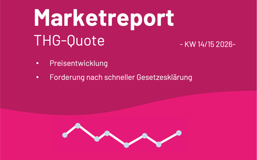 THG-Quotenmarkt: Preisentwicklung, Forderung nach schneller Gesetzesklärung