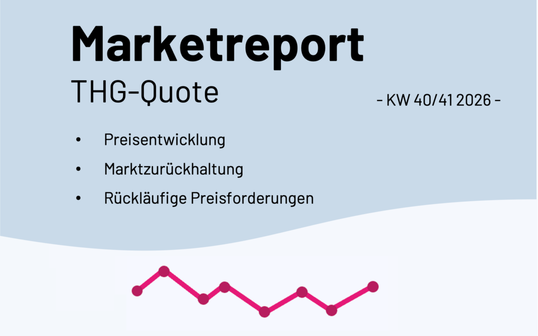 THG-Quotenmarkt: Preisentwicklung, Marktzurückhaltung und rückläufige Preisforderungen
